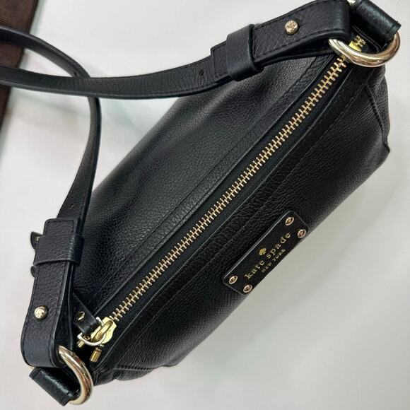 Kate Spade New York Black Pebble Leather Crossbody Handbag - Picture 5 of 13